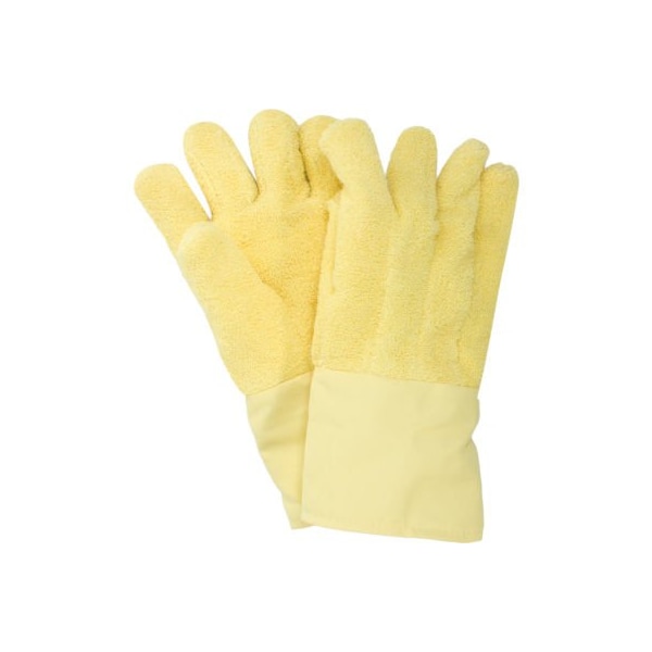 National Safety Apparel CutGuard 14inL Kevlar Terrycloth Gloves, Yellow